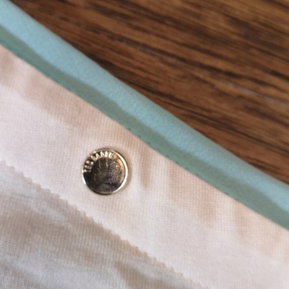 Ted Baker Shirt Blue Off-White Striped Sheer 2 - Picture 4 of 8